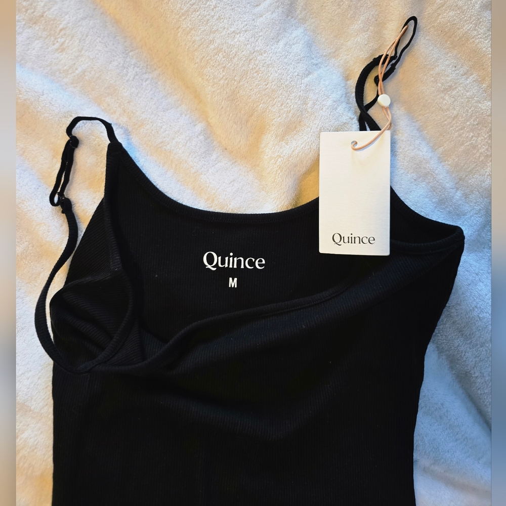 Quince Black Tencel Rib Knit Maxi Slip Dress - Picture 5 of 7